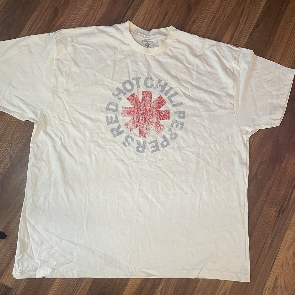 NWOT Adult 3XL Red Hot Chili Peppers Asterisk Logo Band Graphic Print T-Shirt
